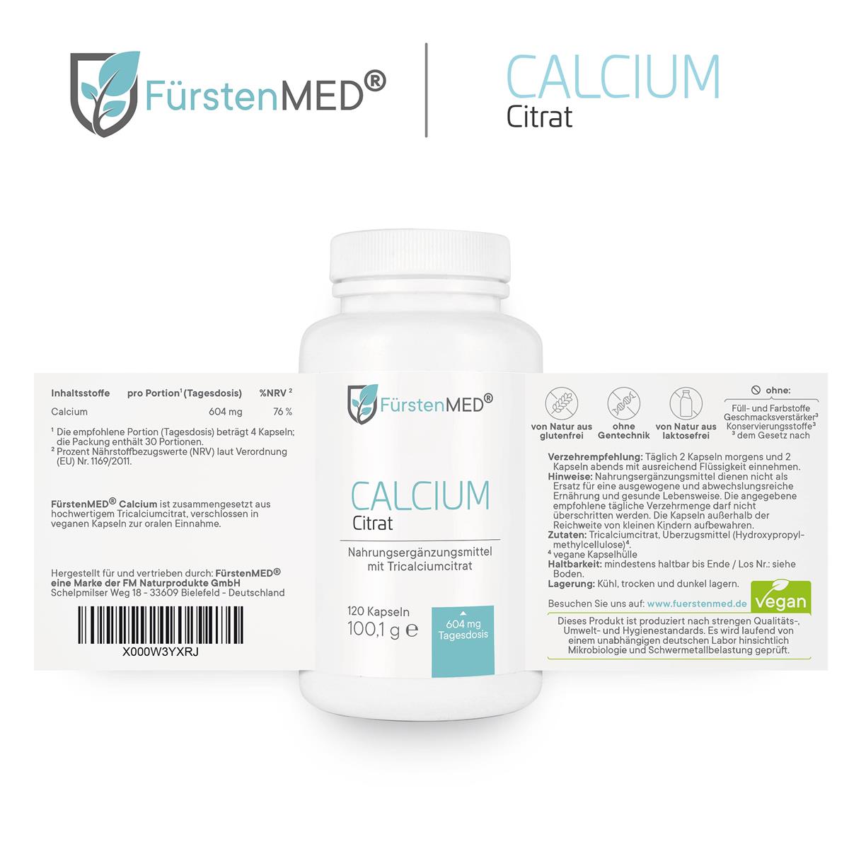
                  
                    FürstenMED Calcium Citrat 120 Kapseln
                  
                