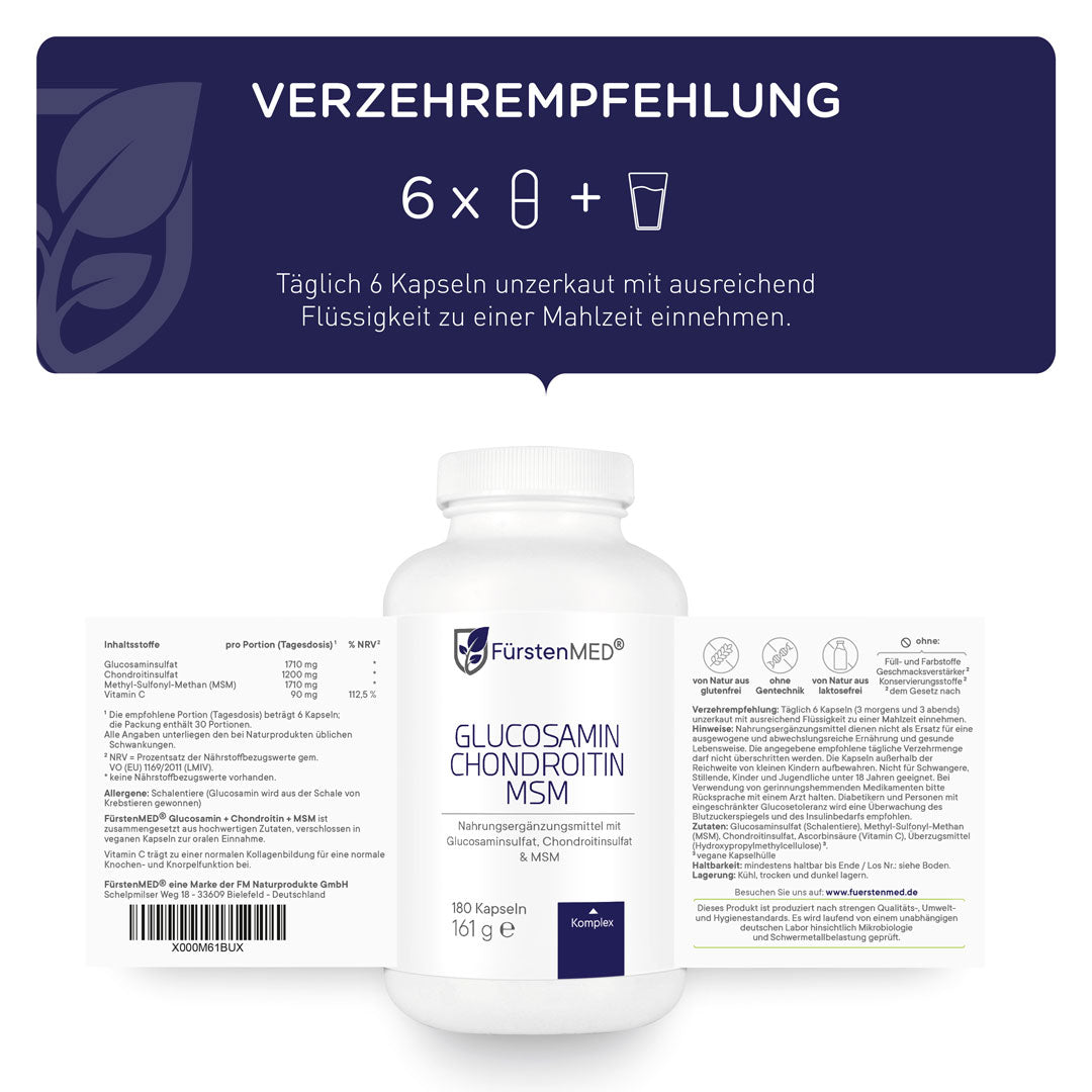 
                  
                    FürstenMED Glucosamin + Chondroitin + MSM 180 Kapseln
                  
                