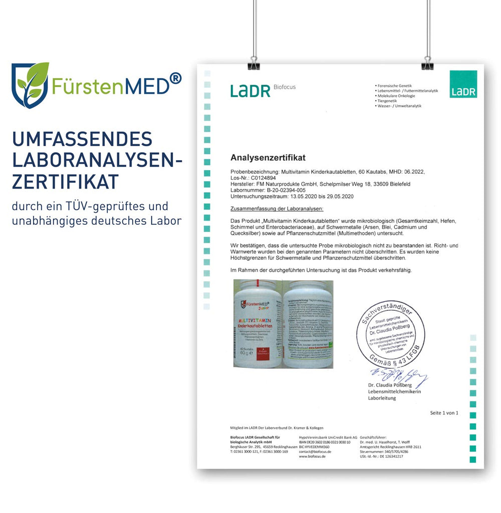 FürstenMED Kinder Multivitamin Kautabletten (Geschmack: Erdbeere)