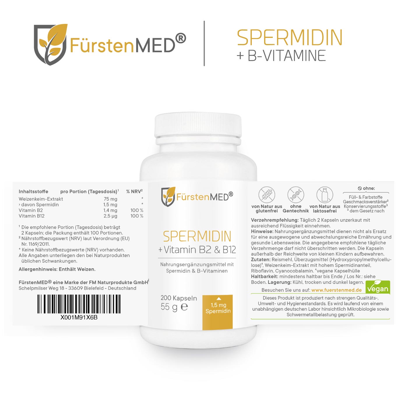 
                  
                    Spermidin + Vitamin B2 & B12
                  
                